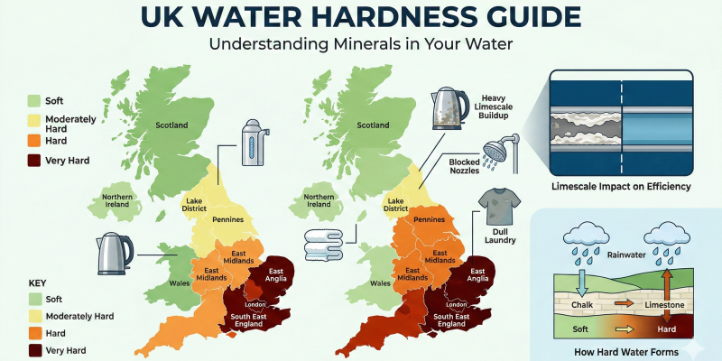Water hardness map UK